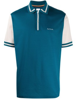 two-tone polo shirt