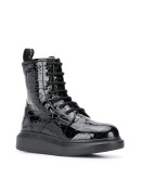 crocodile effect Hybrid lace-up boots