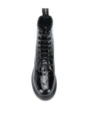 crocodile effect Hybrid lace-up boots