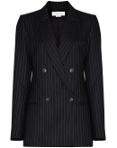 pinstripe pattern double-breasted blazer jacket