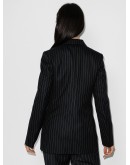 pinstripe pattern double-breasted blazer jacket