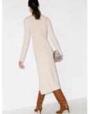 crew-neck knitted midi dress