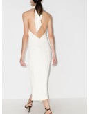 halterneck chain-detail dress