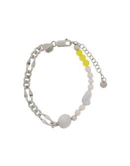 Positano pearl and quartz bracelet