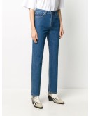 high-rise straight-leg jeans