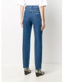 high-rise straight-leg jeans