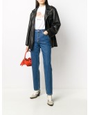 high-rise straight-leg jeans