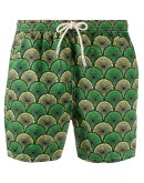 tile print swim shorts