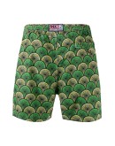 tile print swim shorts