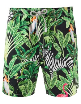 tropical print swim shorts