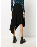 asymmetric handkerchief hem knit skirt