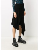 asymmetric handkerchief hem knit skirt