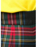 tartan-check cropped trousers