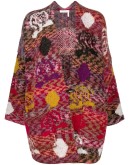 colour-block patchwork cardigan