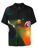 snooker print short-sleeve shirt