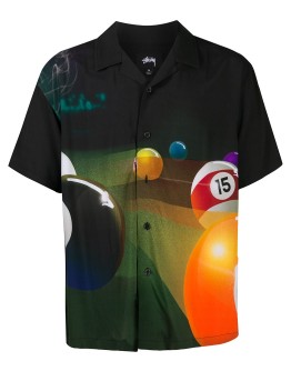 snooker print short-sleeve shirt