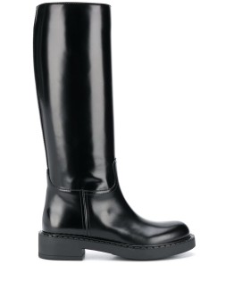 round-toe knee-length boots