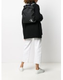 Round logo-print backpack