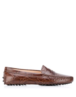 textured leather loafers