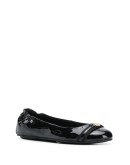 logo plaque ballerina shoes