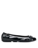 logo plaque ballerina shoes