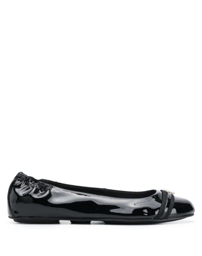 logo plaque ballerina shoes