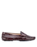 textured leather loafers
