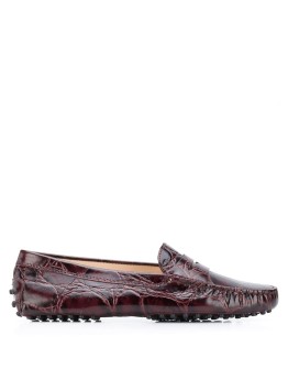 textured leather loafers