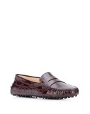 textured leather loafers