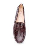 textured leather loafers
