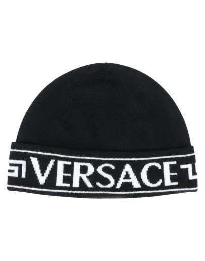 logo-jacquard beanie