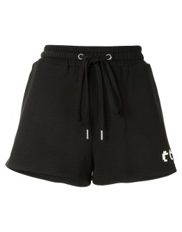 logo drawstring track shorts