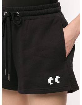 logo drawstring track shorts
