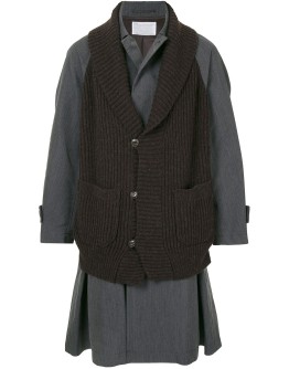 layered-look midi coat