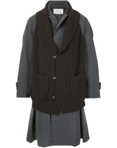 layered-look midi coat