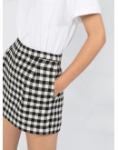 gingham check short shorts