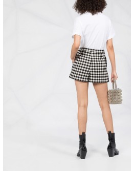 gingham check short shorts