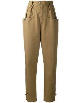 pocket detail cotton trousers