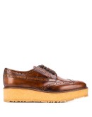 flatform leather brogues