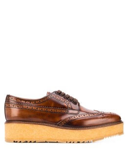 flatform leather brogues