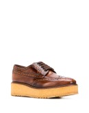 flatform leather brogues