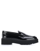 platform leather loafers
