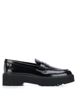platform leather loafers