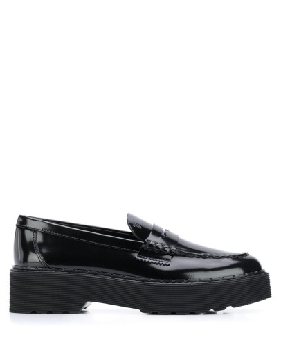 platform leather loafers