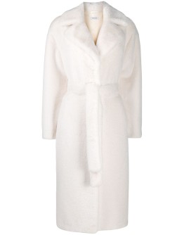 shearling long-length coat