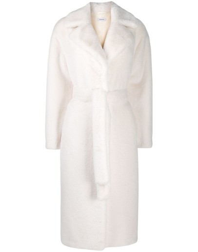shearling long-length coat