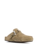slip-on suede mules
