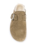 slip-on suede mules