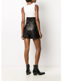 Kolka wide-leg leather shorts