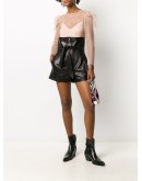 Kolka wide-leg leather shorts